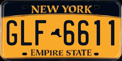 NY license plate GLF6611