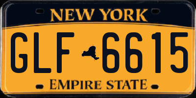 NY license plate GLF6615