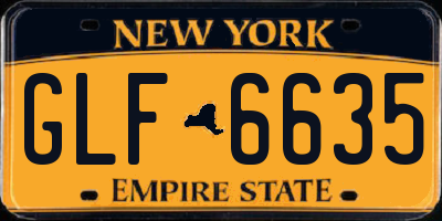 NY license plate GLF6635