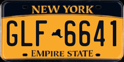 NY license plate GLF6641