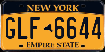 NY license plate GLF6644