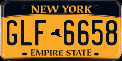 NY license plate GLF6658