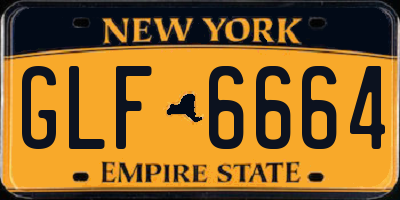 NY license plate GLF6664