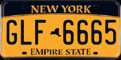 NY license plate GLF6665