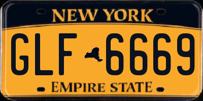 NY license plate GLF6669