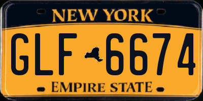 NY license plate GLF6674