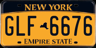 NY license plate GLF6676