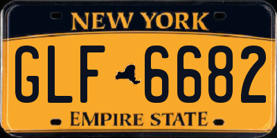 NY license plate GLF6682