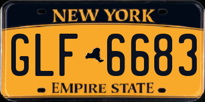 NY license plate GLF6683