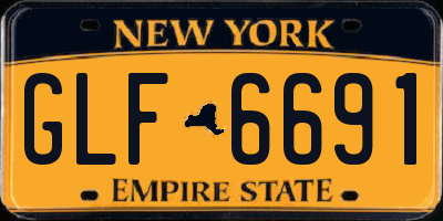 NY license plate GLF6691