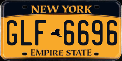 NY license plate GLF6696