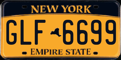 NY license plate GLF6699
