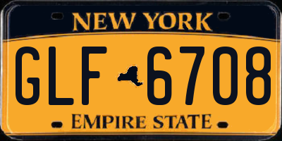 NY license plate GLF6708