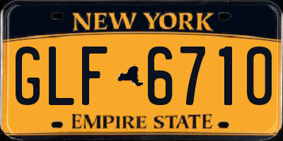 NY license plate GLF6710
