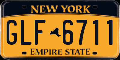 NY license plate GLF6711