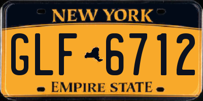 NY license plate GLF6712