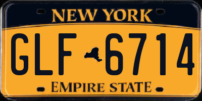 NY license plate GLF6714