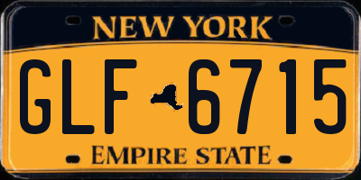 NY license plate GLF6715