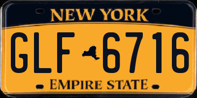 NY license plate GLF6716