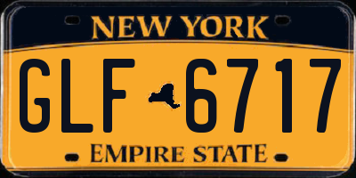 NY license plate GLF6717