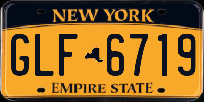 NY license plate GLF6719