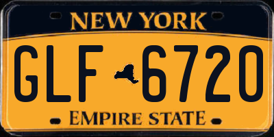 NY license plate GLF6720