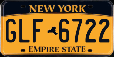 NY license plate GLF6722