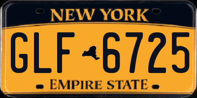 NY license plate GLF6725