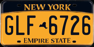 NY license plate GLF6726