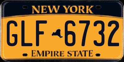 NY license plate GLF6732