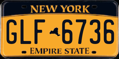 NY license plate GLF6736
