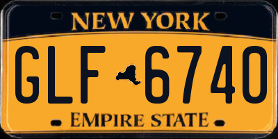 NY license plate GLF6740