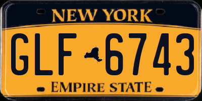NY license plate GLF6743