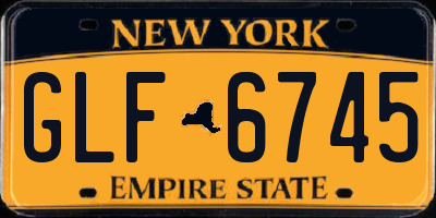 NY license plate GLF6745
