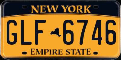 NY license plate GLF6746