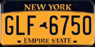 NY license plate GLF6750