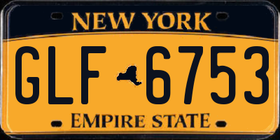 NY license plate GLF6753