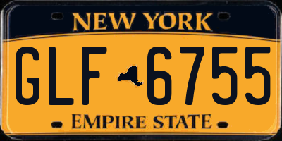 NY license plate GLF6755