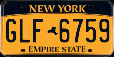 NY license plate GLF6759