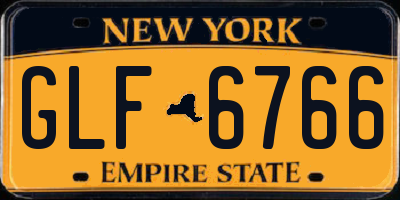 NY license plate GLF6766