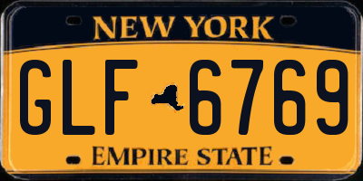 NY license plate GLF6769