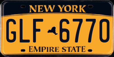 NY license plate GLF6770