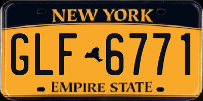 NY license plate GLF6771