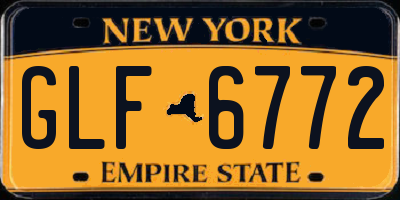 NY license plate GLF6772