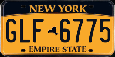 NY license plate GLF6775