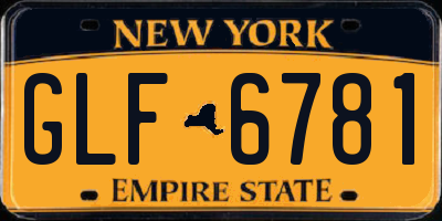 NY license plate GLF6781