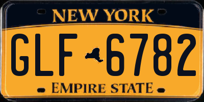 NY license plate GLF6782