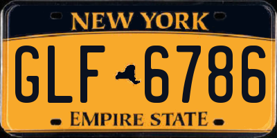 NY license plate GLF6786