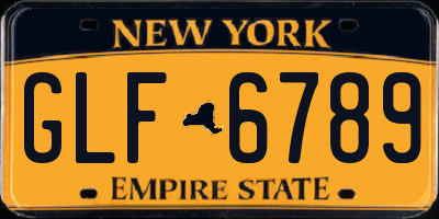 NY license plate GLF6789