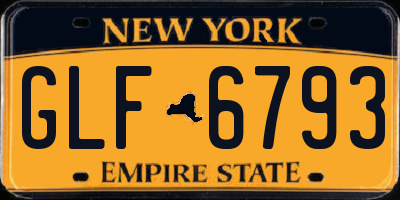 NY license plate GLF6793